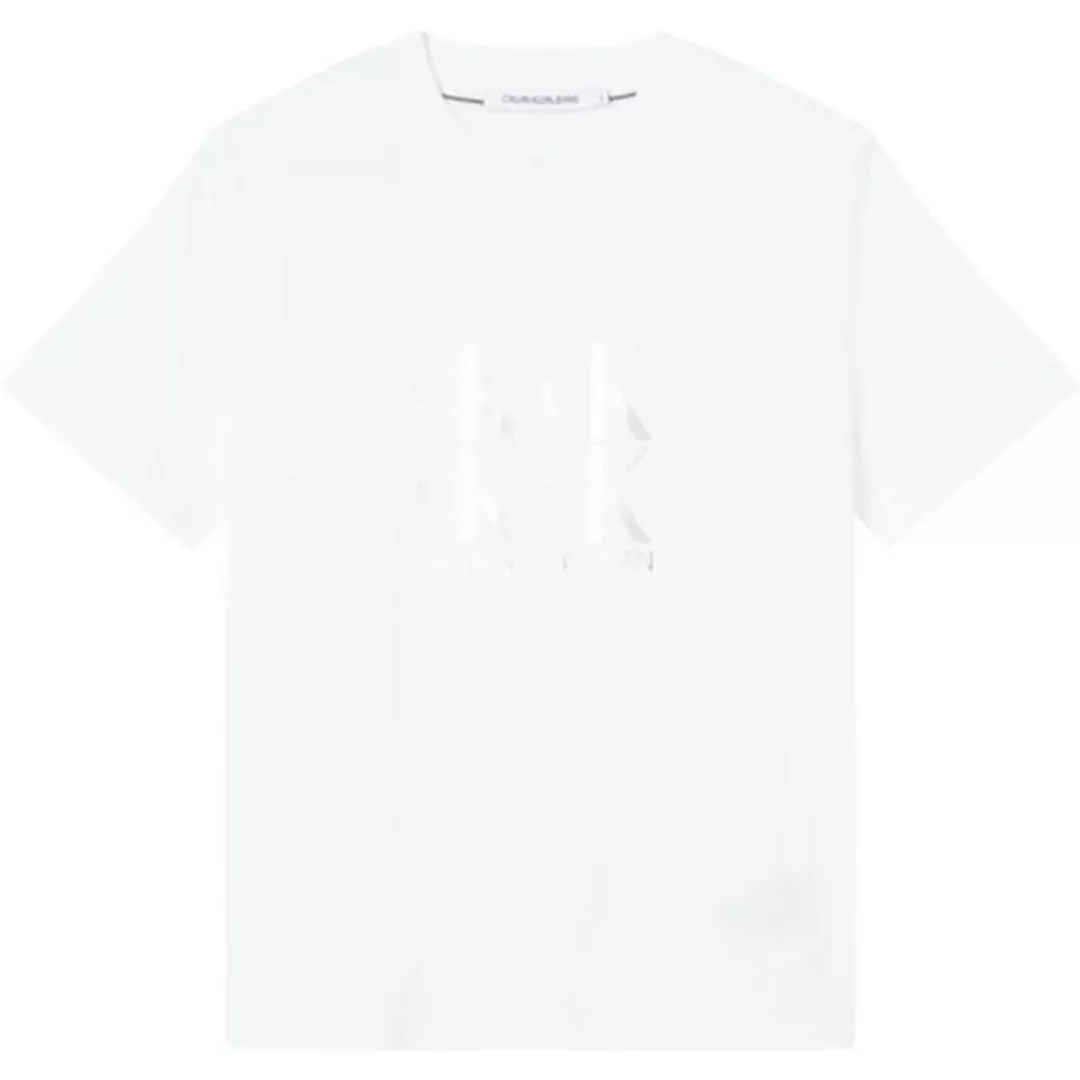 Calvin Klein Jeans Shine Logo Kurzärmeliges T-shirt S Bright White günstig online kaufen