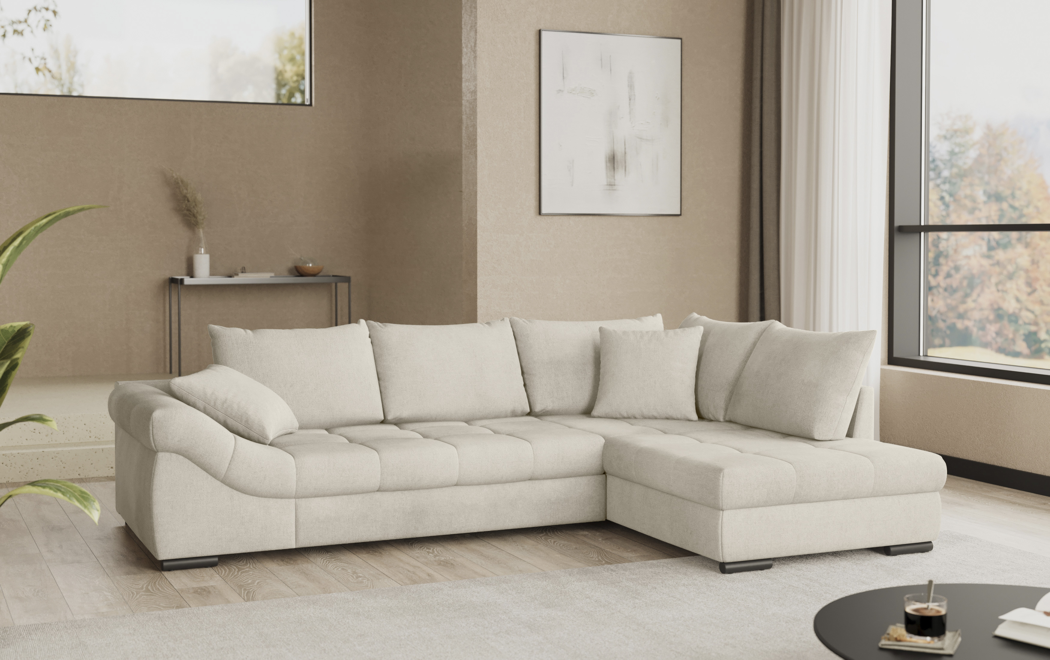 INOSIGN Ecksofa "Allegro DuraFlex, L-Form", Hochschläfer-Bettauszug, Kaltsc günstig online kaufen