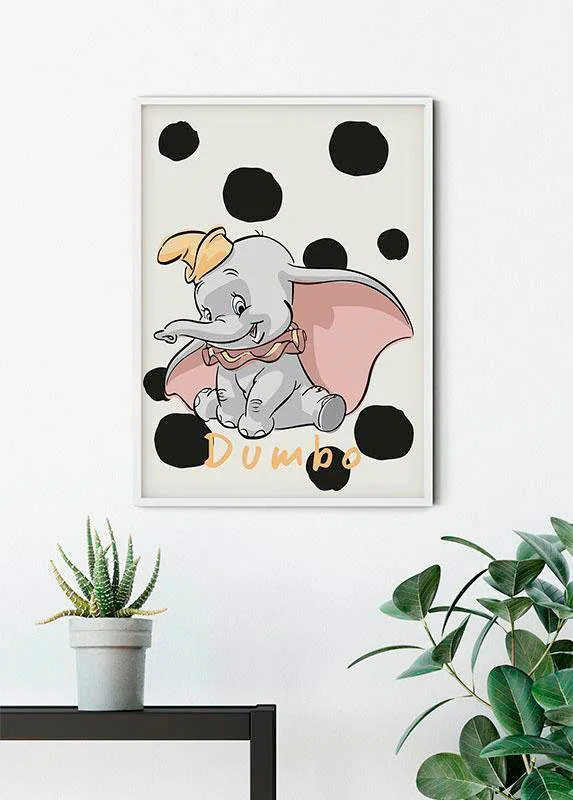 Komar Bild »Dumbo Dots«, Disney, (1 St.), Wandbild zur Dekoration im Kinder günstig online kaufen