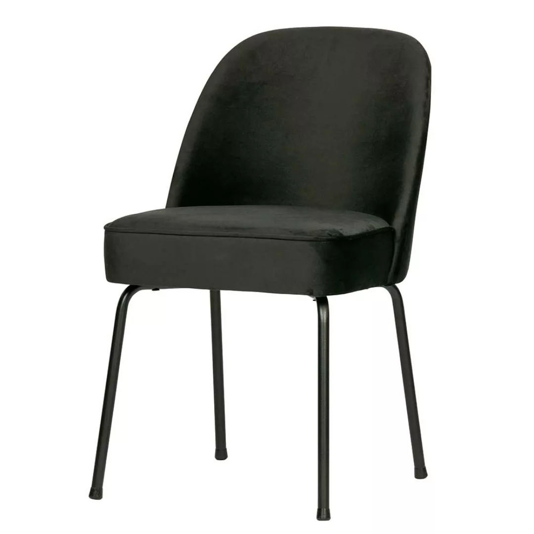Esstisch Stühle in Schwarz Samt 50 cm Sitzhöhe (2er Set) günstig online kaufen