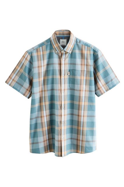 Next Kurzarmhemd Pflegeleichtes Button-Down-Oxfordhemd, Regular-Fit (1-tlg) günstig online kaufen