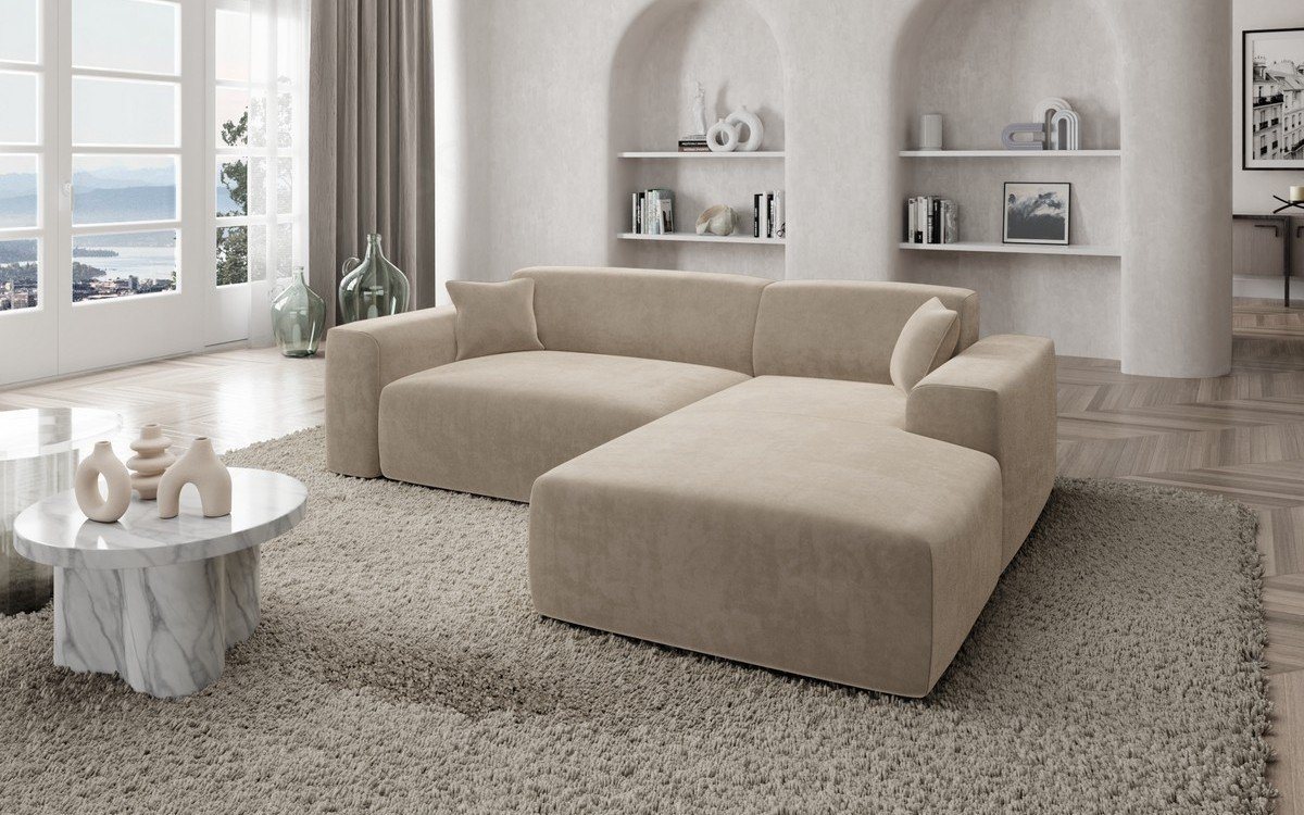 Sofa Dreams Ecksofa Design Samt Stoff Sofa Mallorca L Form kurz Modern Stof günstig online kaufen