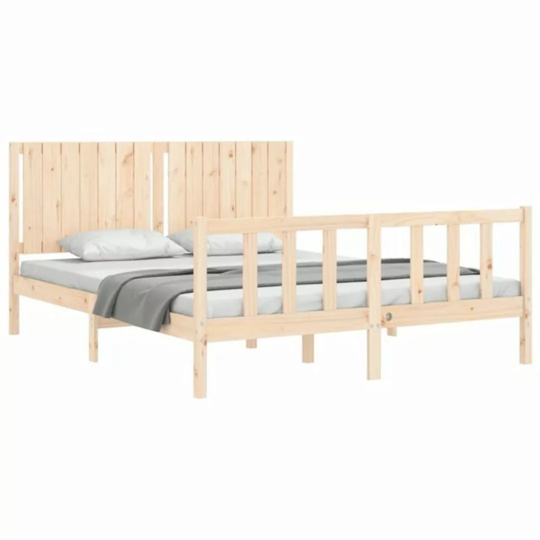 furnicato Bettgestell Massivholzbett ohne Matratze 160x200 cm Kiefernholz ( günstig online kaufen