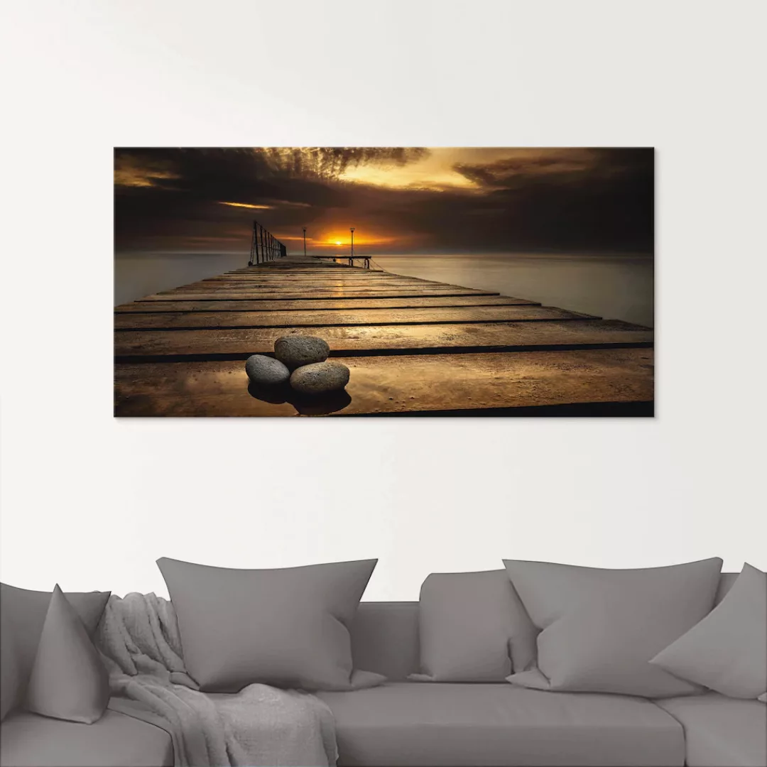 Artland Glasbild »Sonnenaufgang am Schwarzen Meer«, Sonnenaufgang & -unterg günstig online kaufen