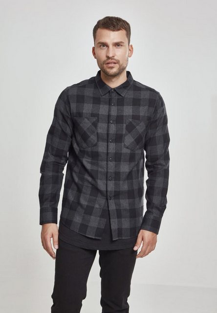 URBAN CLASSICS Flanellhemd TB297 - Checked Flanell Shirt blk/cha L günstig online kaufen