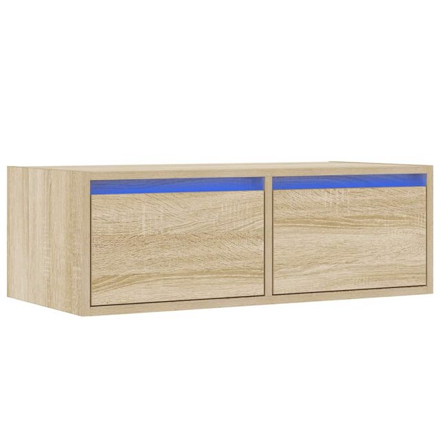 vidaXL TV-Schrank TV-Schrank mit LED-Leuchten Sonoma-Eiche 75x35,5x25 cm (1 günstig online kaufen