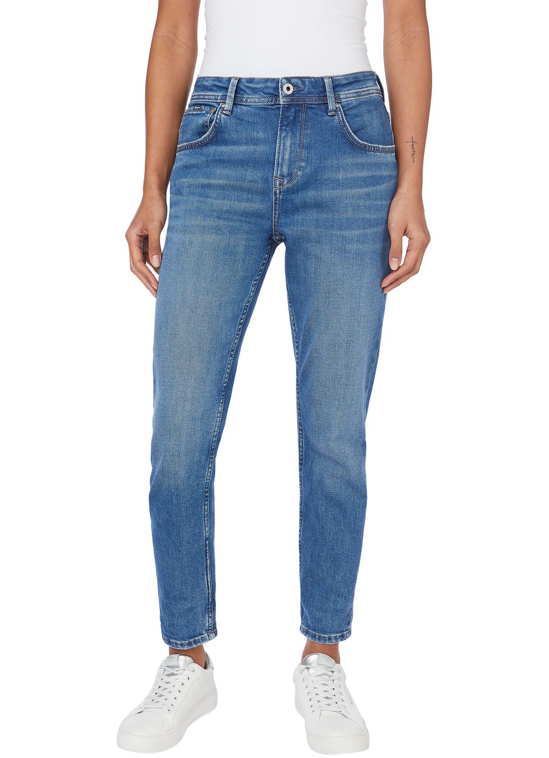 Pepe Jeans Damen Jeans VIOLET - Relaxed Fit Tapered Leg - Blau - Sky Blue W günstig online kaufen
