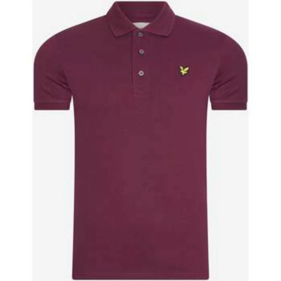 Lyle & Scott  T-Shirts & Poloshirts Einfarbiges Poloshirt - bordeaux günstig online kaufen