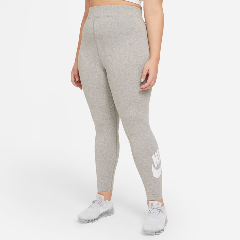 Nike Sportswear Essential High Waisted Big Leggings 1X Dk Grey Heather / Wh günstig online kaufen