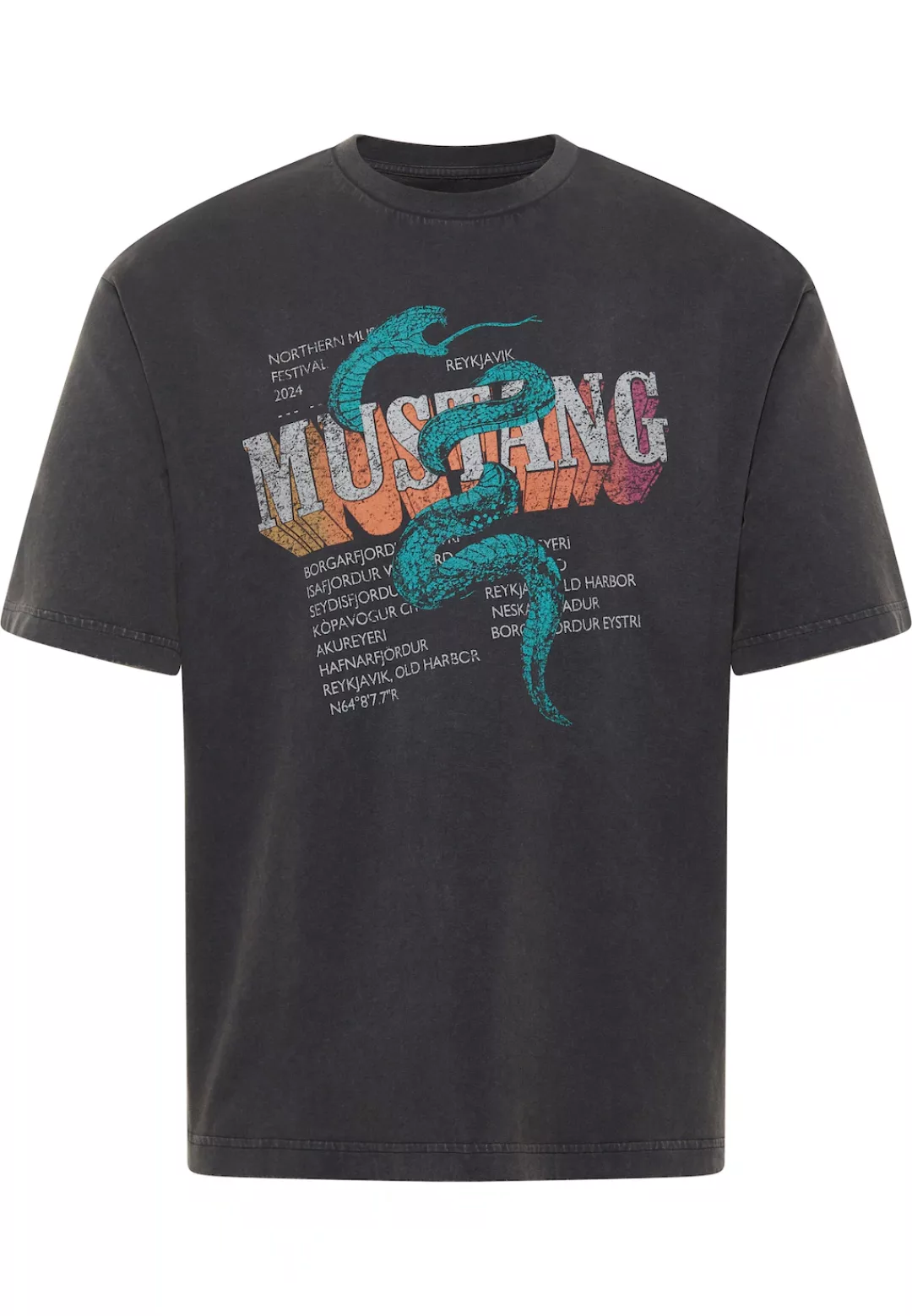 MUSTANG Kurzarmshirt "T-Shirt" günstig online kaufen