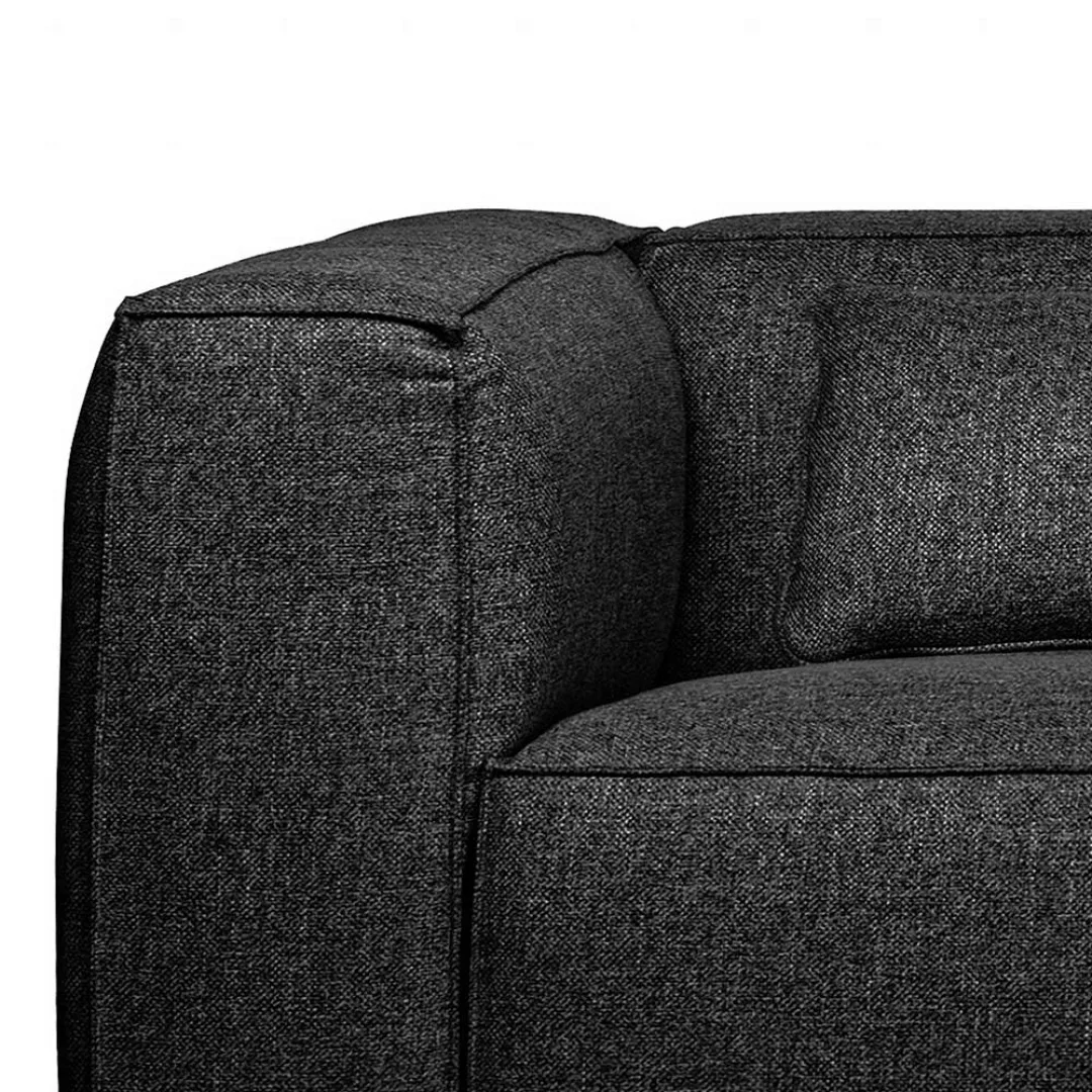 Dreisitzer Couch mt Stoff Bezug Dunkelgrau günstig online kaufen