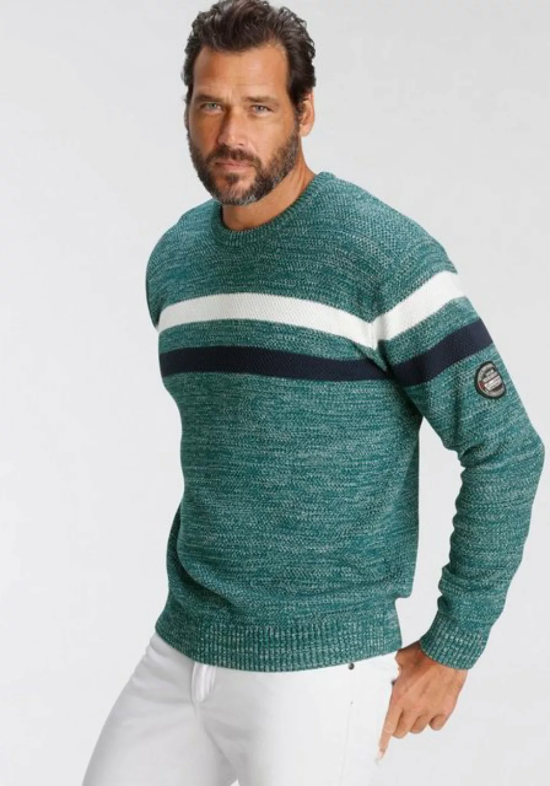 Man's World Strickpullover in melierte Optik günstig online kaufen