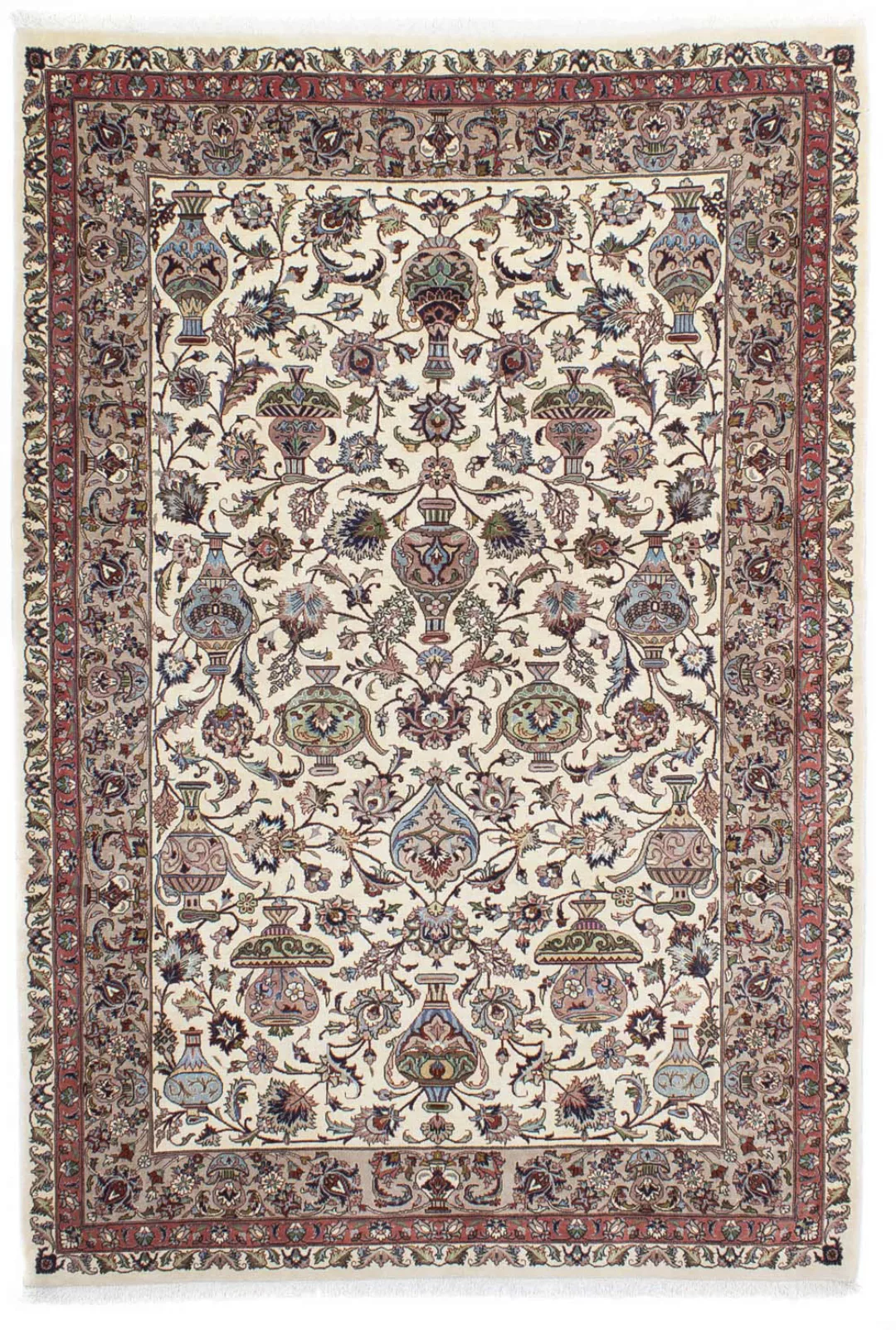 morgenland Wollteppich »Kaschmar Blumenmuster Beige 290 x 200 cm«, rechteck günstig online kaufen