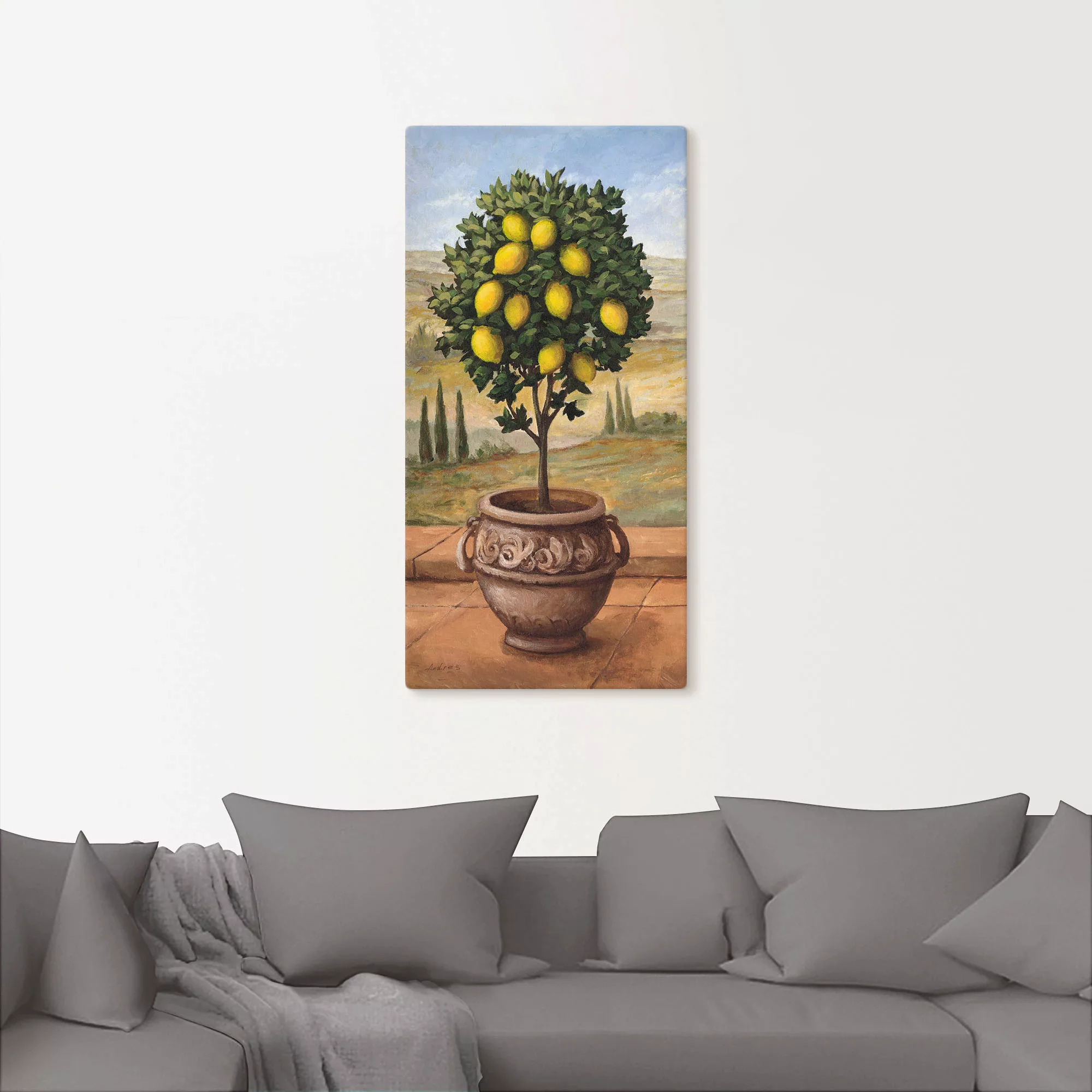 Artland Wandbild »Zitronenbaum«, Bäume, (1 St.), als Leinwandbild, Wandaufk günstig online kaufen