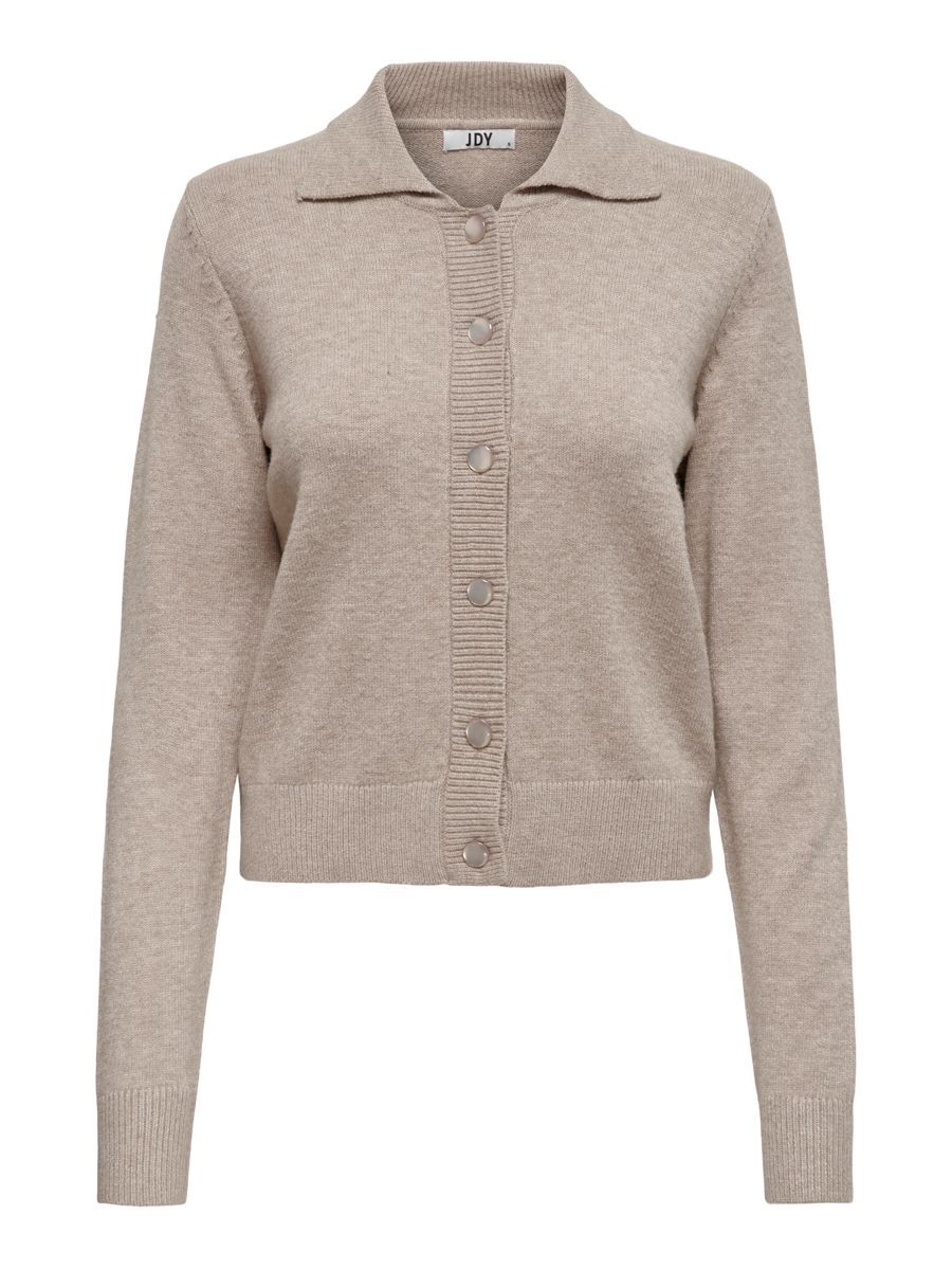 ONLY Kragendetail- Strickjacke Damen Beige günstig online kaufen