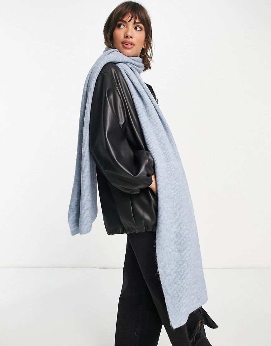 Vero Moda – Gerippter Oversize-Schal in Blau günstig online kaufen