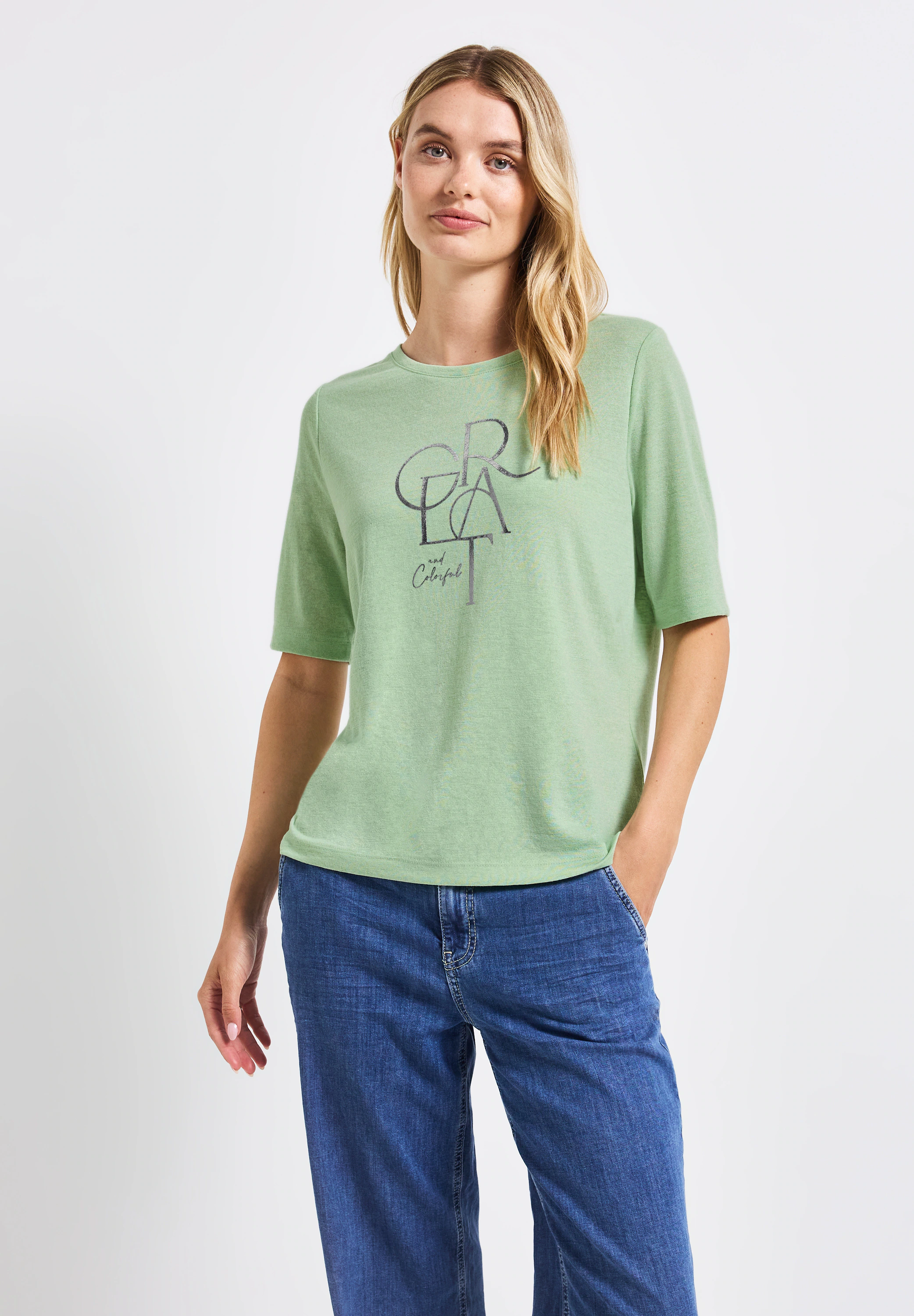 STREET ONE Rundhalsshirt, mit Rundhalsausschnitt günstig online kaufen