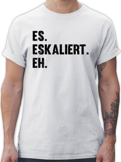 Shirtracer T-Shirt Es eskaliert eh Party & Alkohol Herren günstig online kaufen