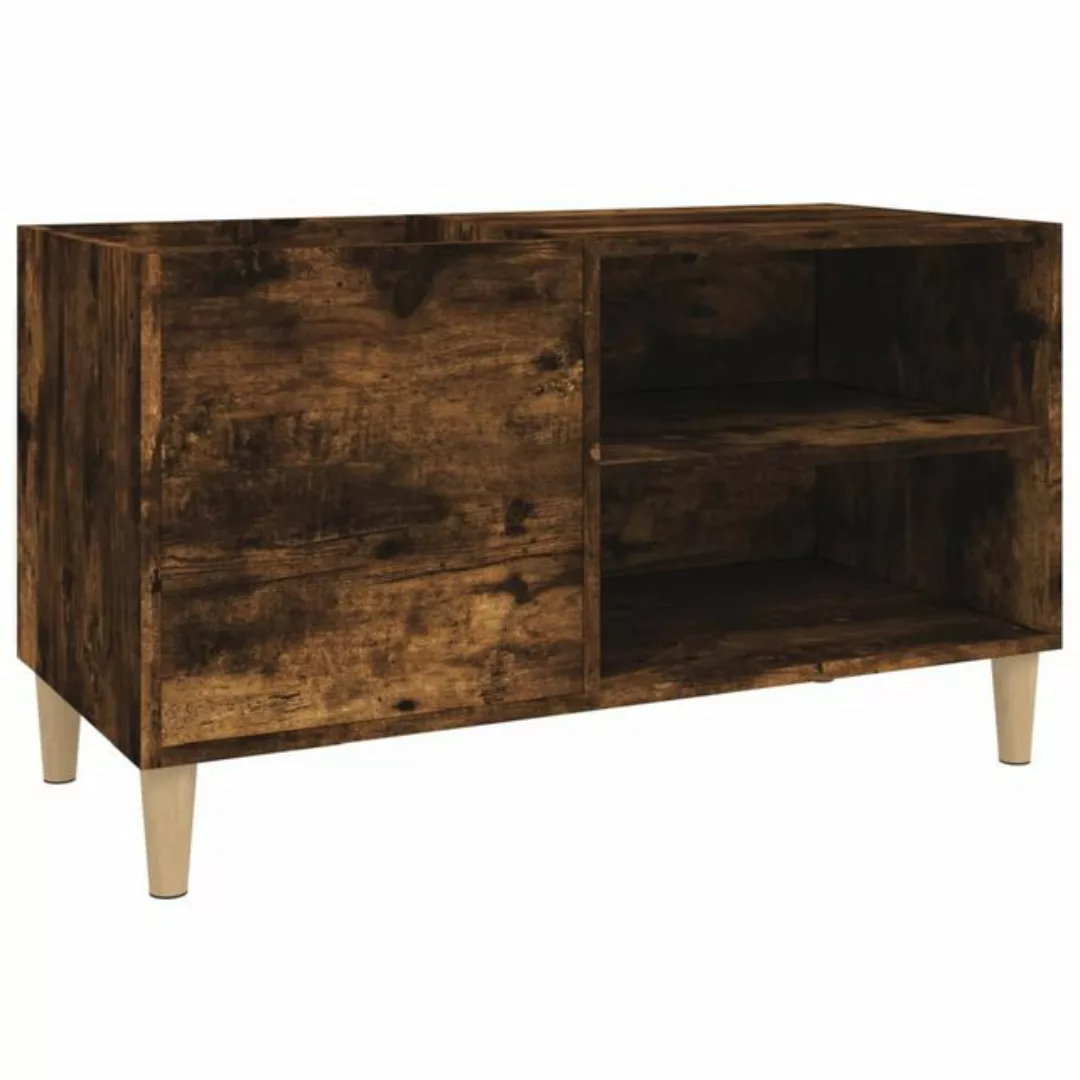 vidaXL Beistellschrank Plattenschrank Räuchereiche 84,5x38x48 cm Holzwerkst günstig online kaufen