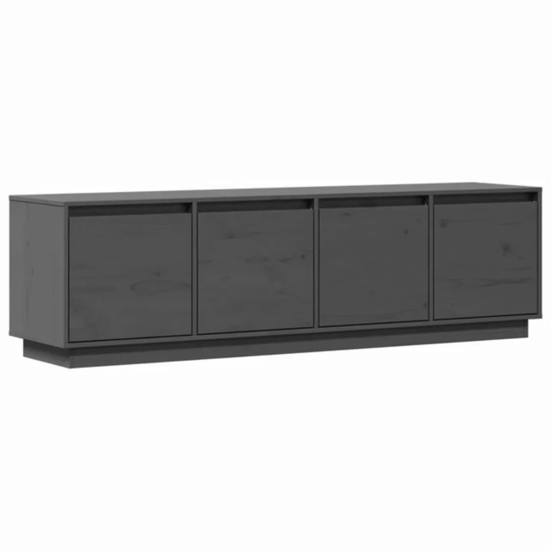 vidaXL TV-Schrank TV-Schrank Grau 156x37x45 cm Massivholz Kiefer günstig online kaufen