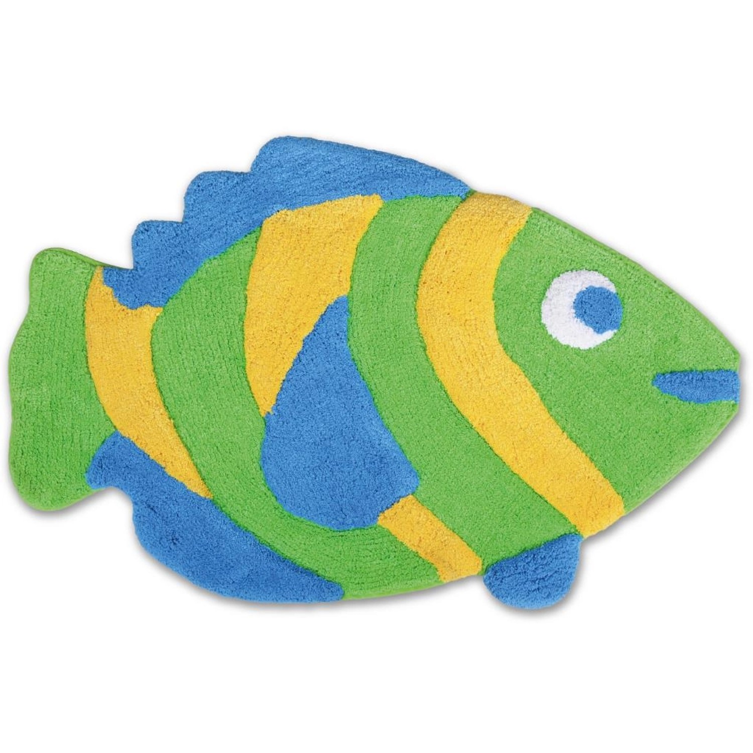 ProHome Badematte 50 x 80 cm Badezimmerteppich Fisch Hellgrün günstig online kaufen