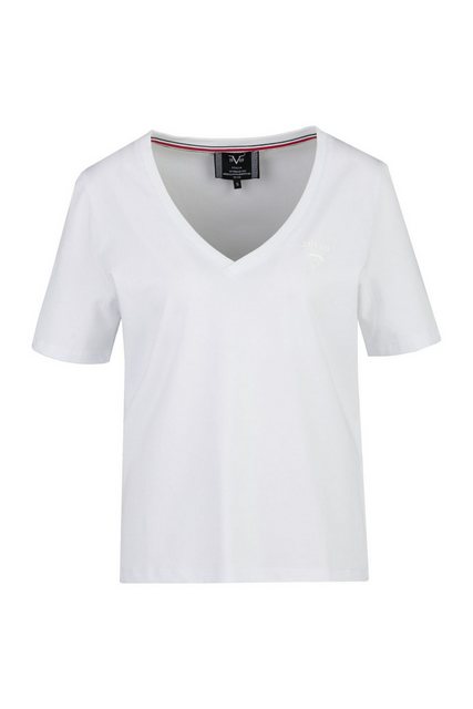 19V69 ITALIA T-Shirt BAILA Basic mit V-Ausschnit und Logo günstig online kaufen