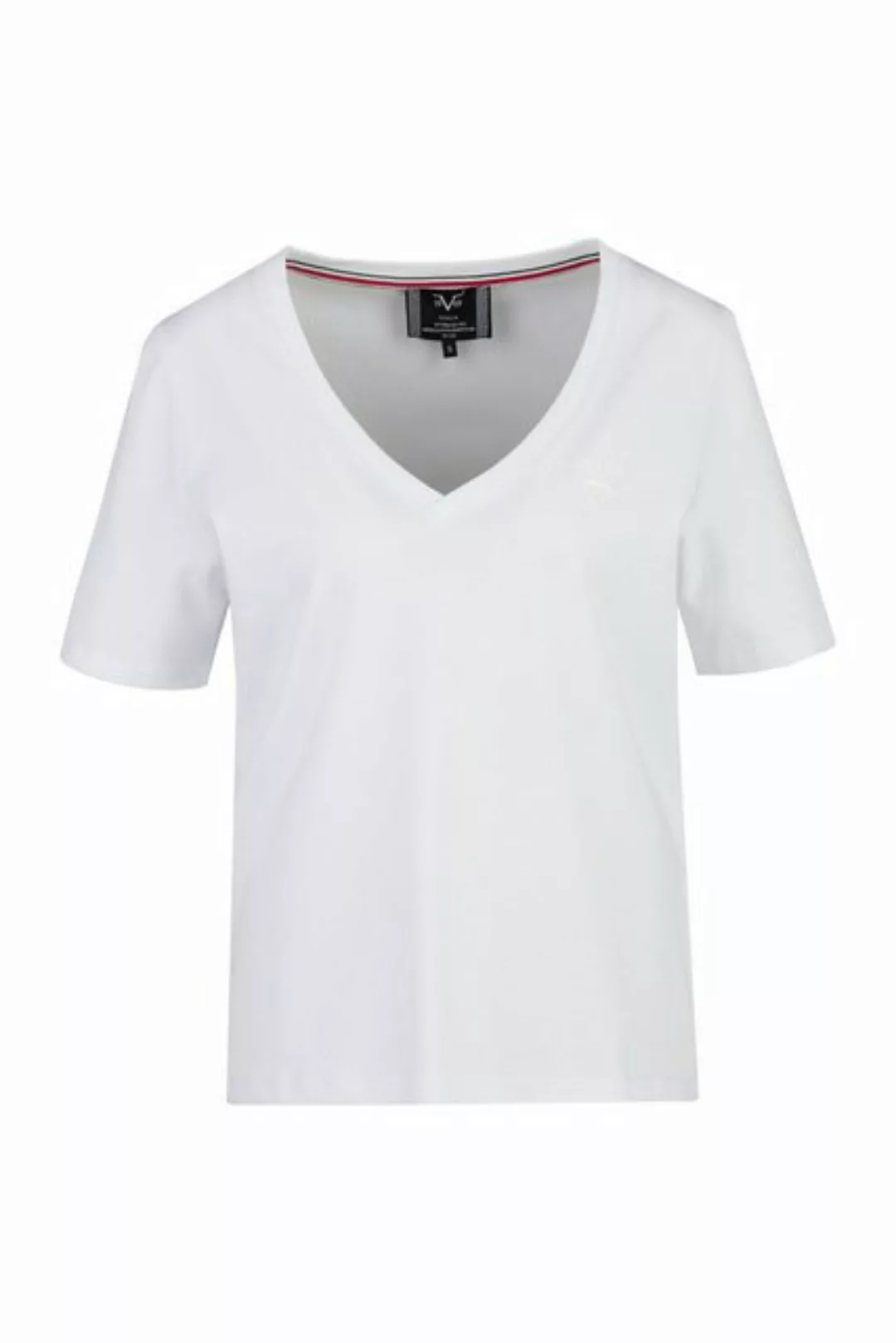 19V69 ITALIA T-Shirt BAILA Basic mit V-Ausschnit und Logo günstig online kaufen