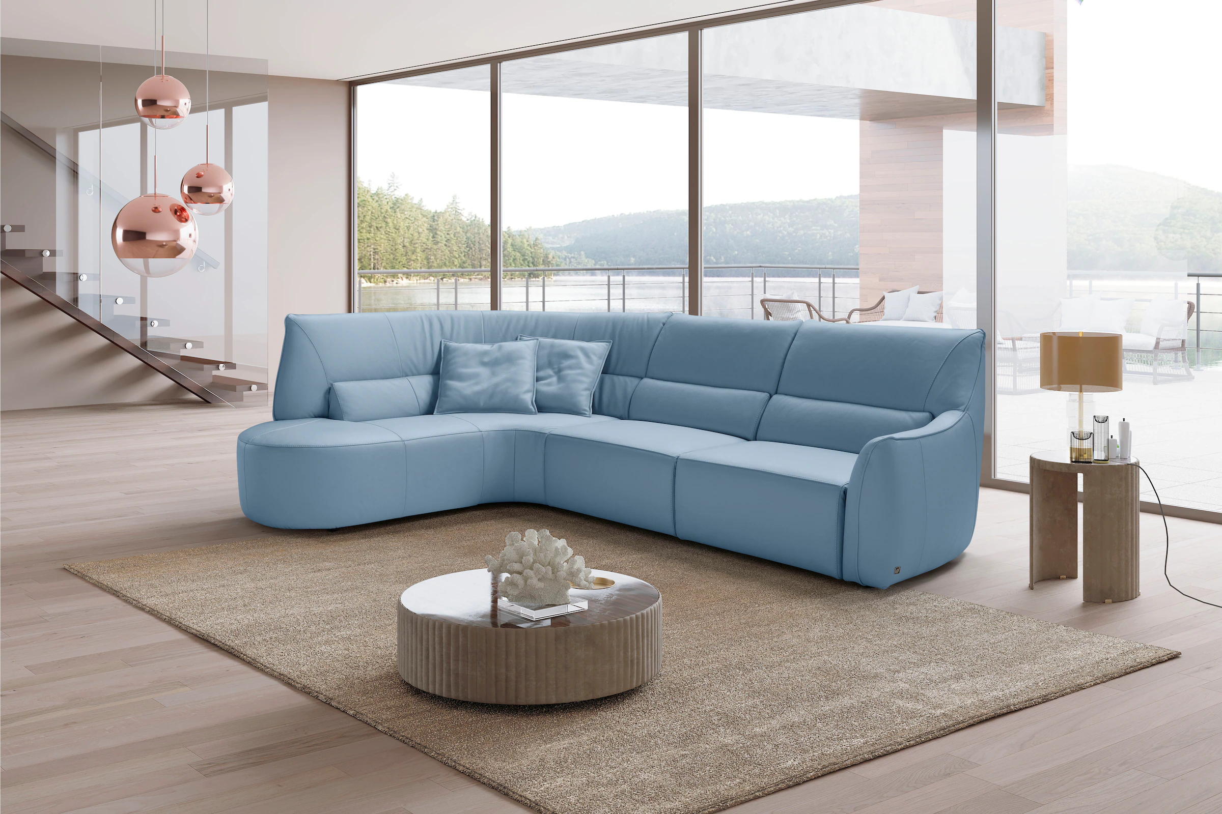 Egoitaliano Ecksofa »Puffy, extravagant & edel, Retro Designsofa, hoher Sit günstig online kaufen