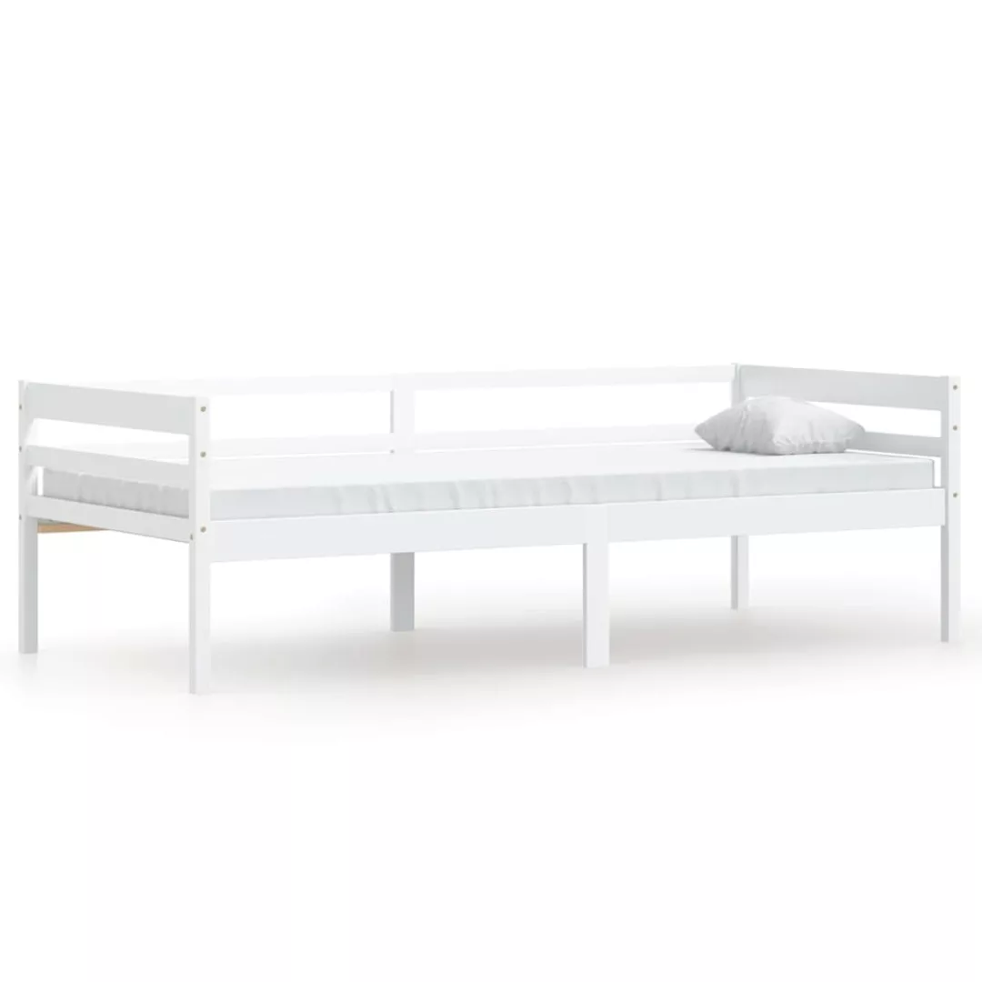 Massivholzbett Weiß Kiefer 90x200 Cm günstig online kaufen