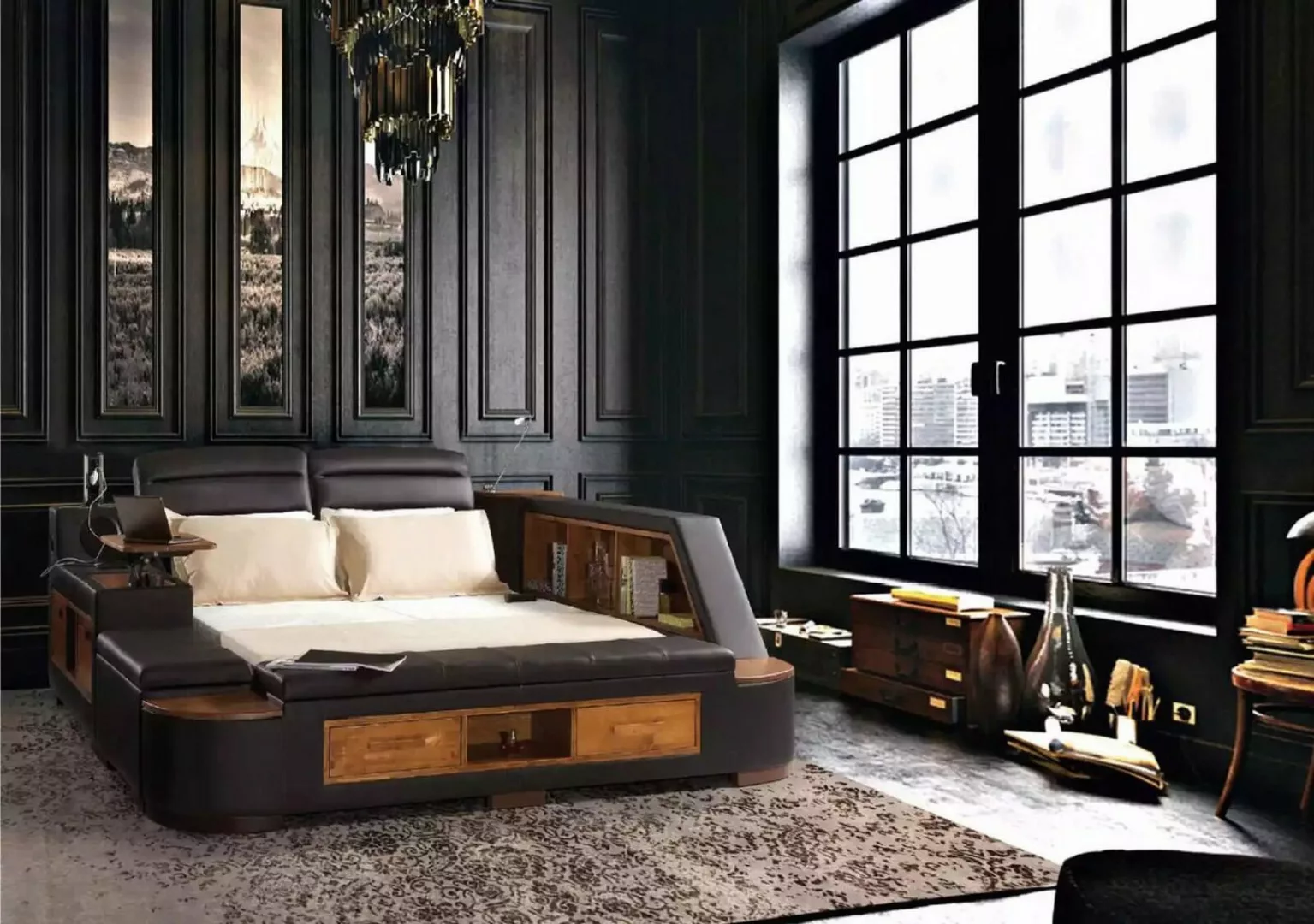 JVmoebel Bett Multifunktion Bett Doppelbetten Modernes Bettgestell Betten H günstig online kaufen