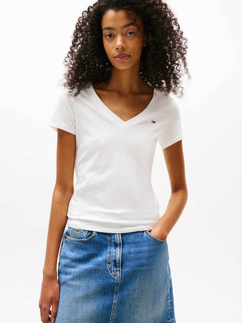 Tommy Jeans T-Shirt "TJW 2PACK V-NECK TEE", (Packung, 2 tlg., 2-er Pack), m günstig online kaufen