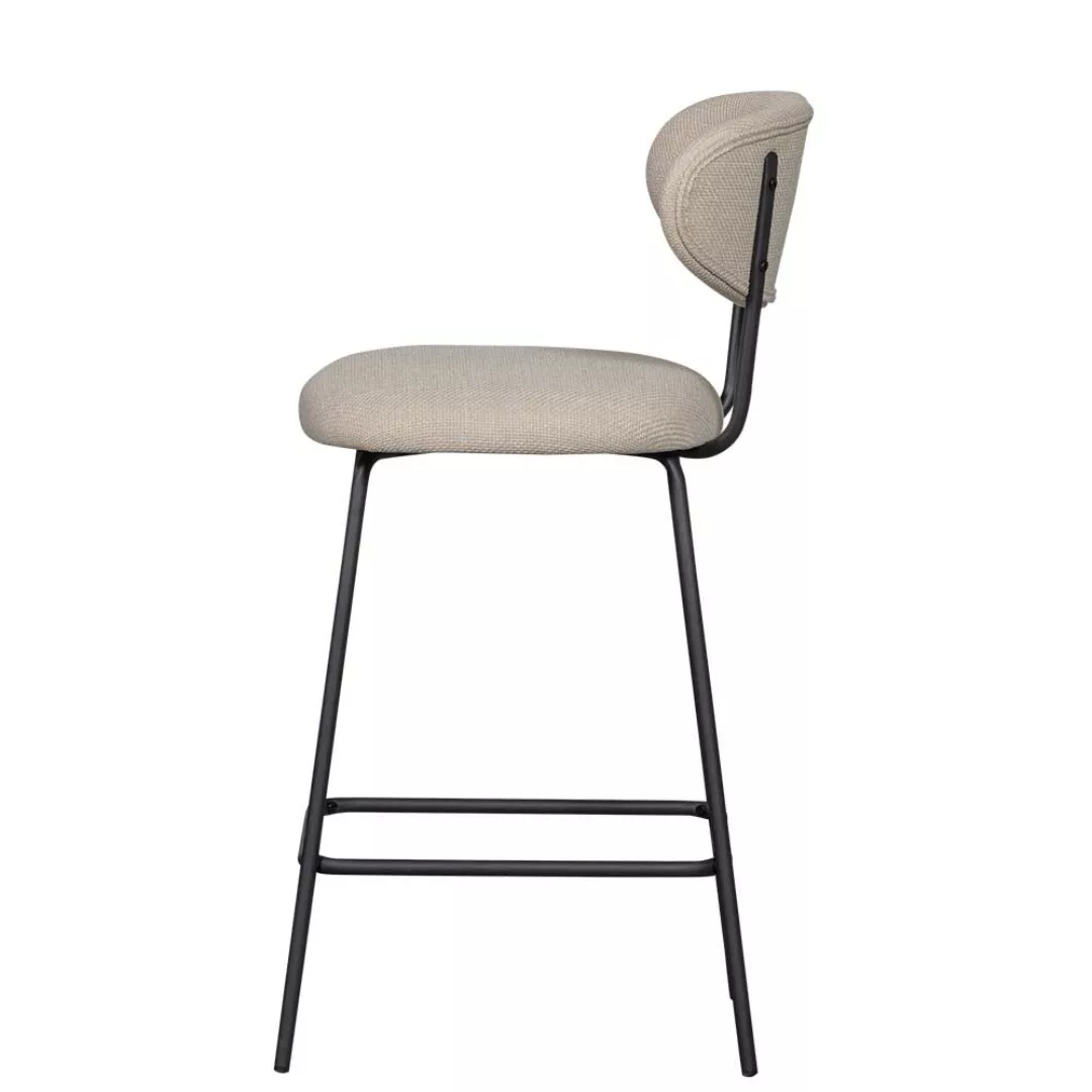 Barhocker Barstuhl mit Fußgestell aus Metall und Rückenlehne (2er Set) günstig online kaufen
