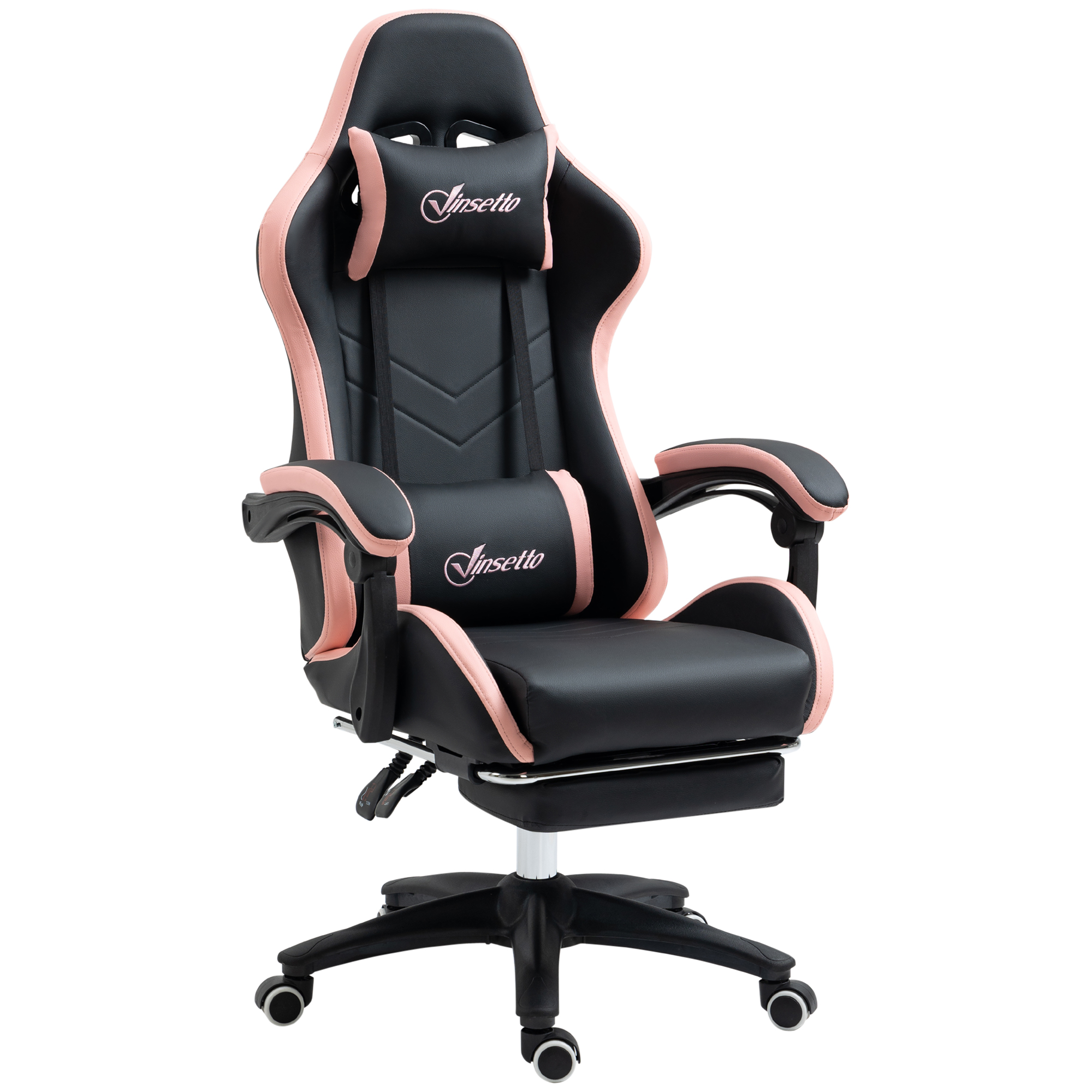 Vinsetto Gaming-Stuhl aus PU-Leder und Stahl mit höhenverstellbarer Sitzpos günstig online kaufen