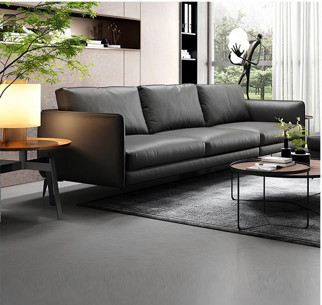 Xlmoebel Sofa Modernes 3-Sitzer Ledersofa in stilvollem Design für Wohnland günstig online kaufen