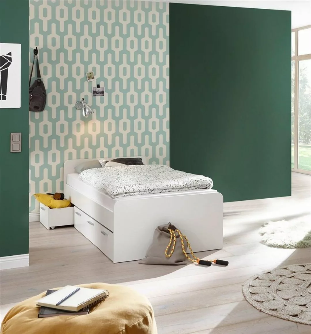 möbelando Bettgestell Christian, Stilvolles Einzelbett 90 x 200 cm mit Bett günstig online kaufen