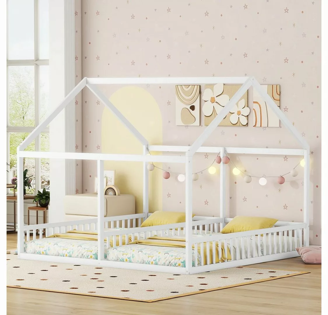 Sweiko Kinderbett, 2-in-1 Bett, Hausbett mit Dach und Rausfallschutz, 90*20 günstig online kaufen