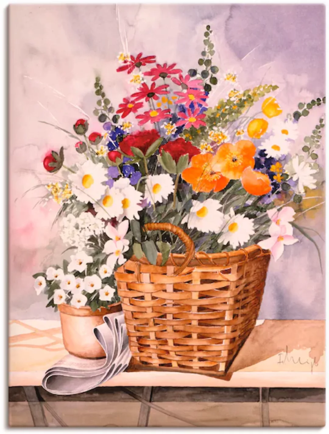 Artland Wandbild "Stillleben mit Kürbissen", Blumen, (1 St.) günstig online kaufen