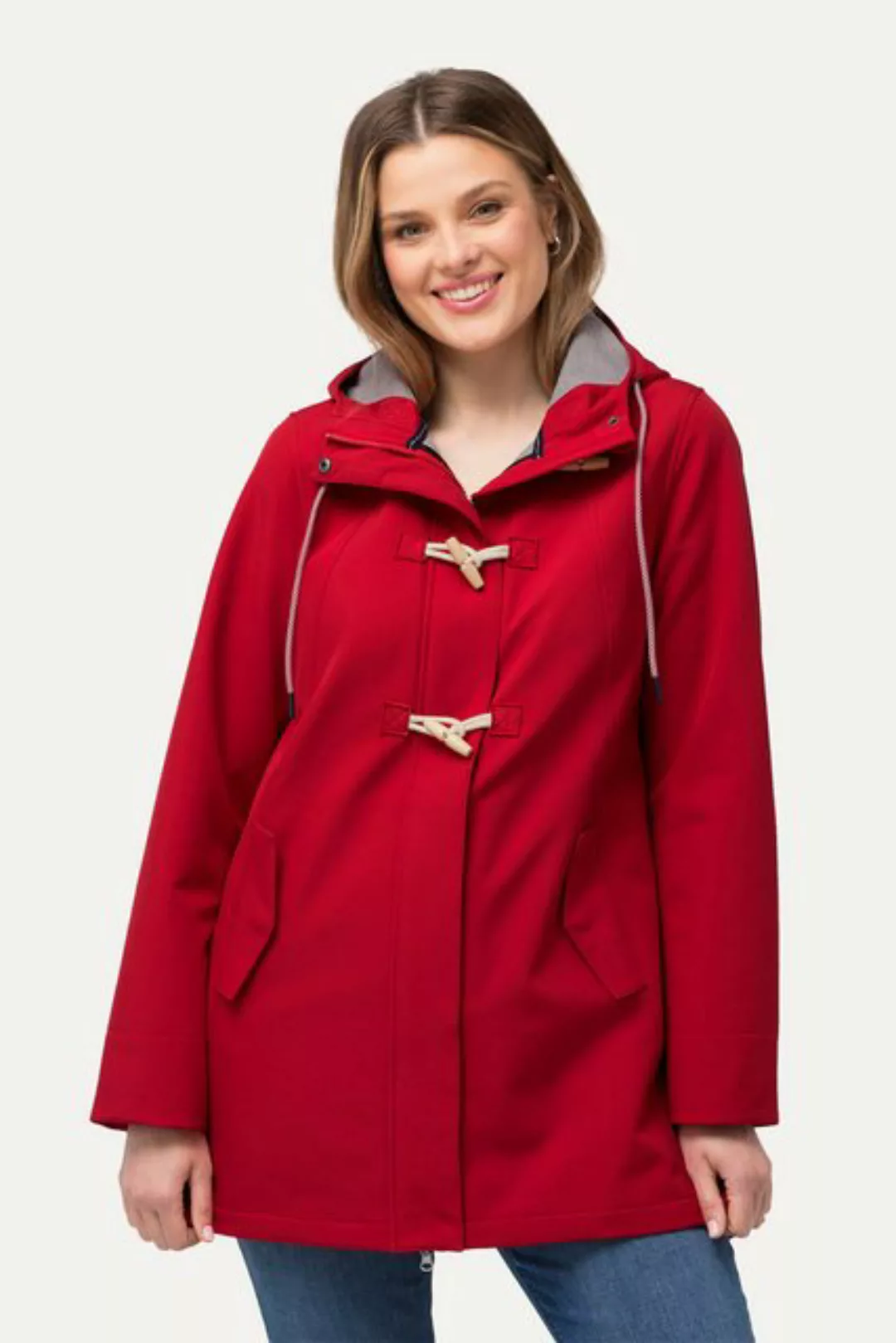 Ulla Popken Softshelljacke HYPRAR Softshelljacke wasserabweisend Fleecefutt günstig online kaufen