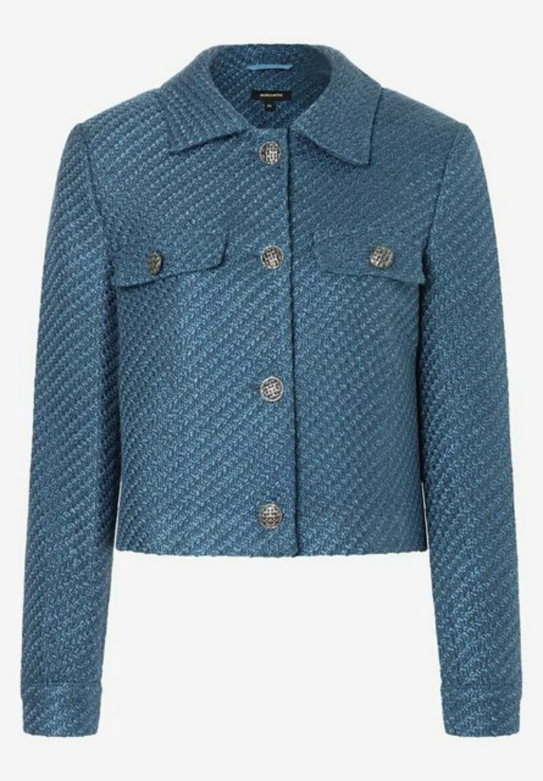 kurzer Bouclé-Blazer, greyblue, Herbst-Kollektion günstig online kaufen