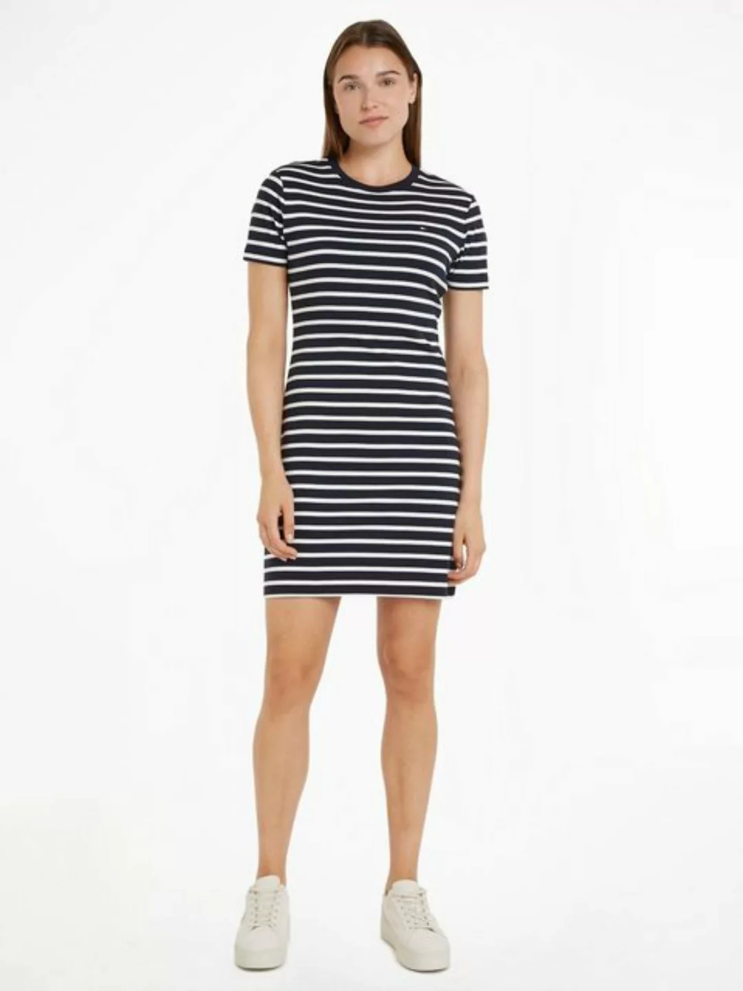 Tommy Hilfiger Shirtkleid NEW CODY STR SLIM KNEE DRS SS mit allover Streife günstig online kaufen