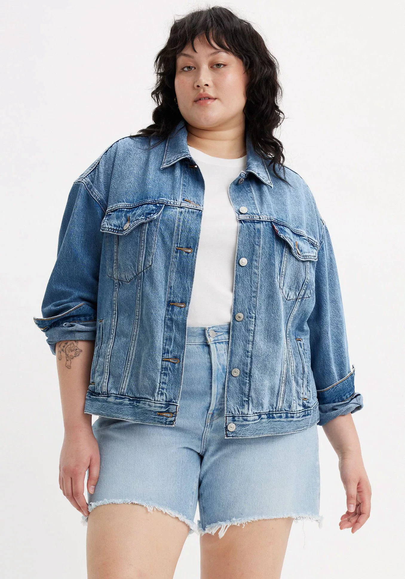 Levi's® Plus Jeansjacke TRUCKER in leichter günstig online kaufen