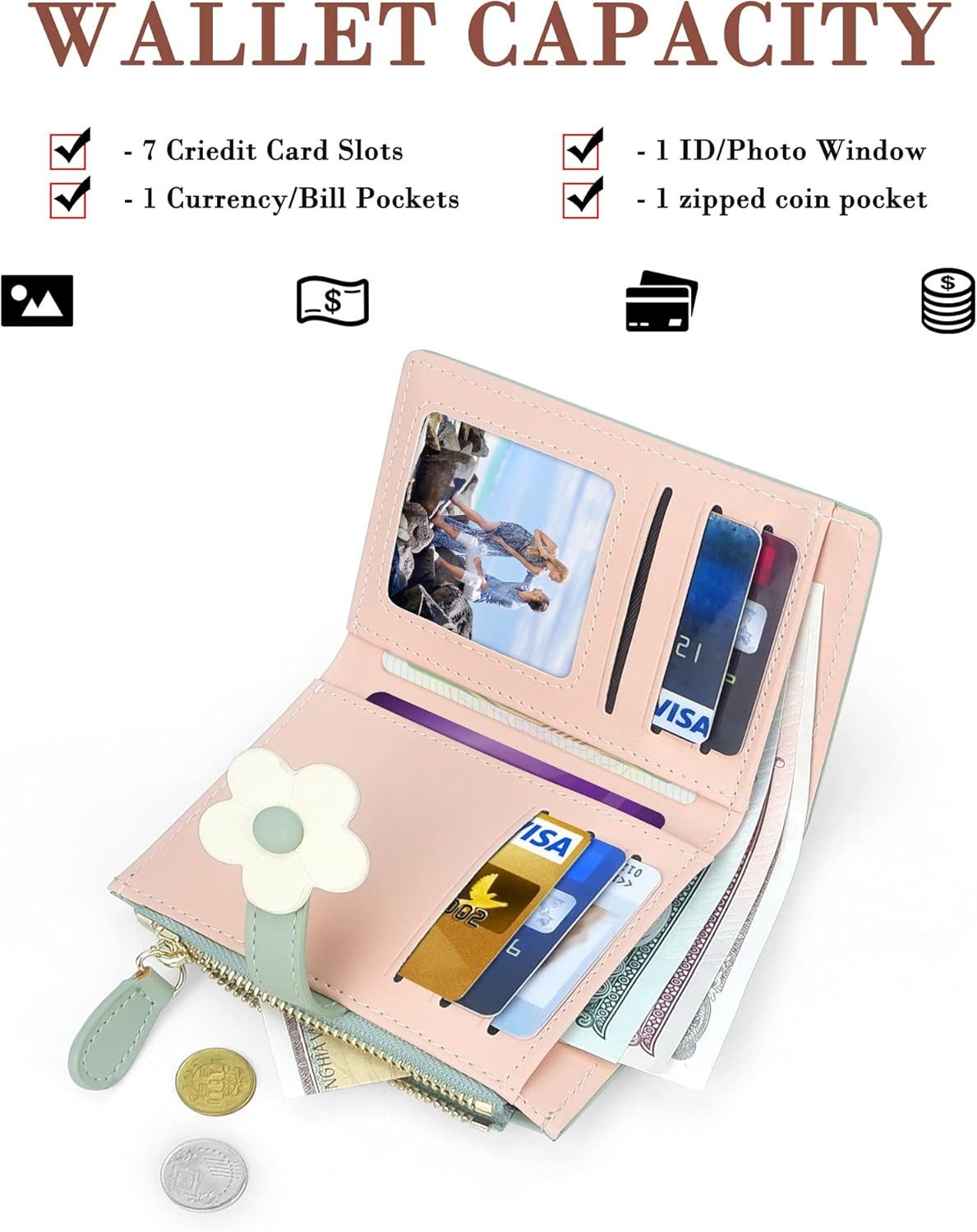 Coonoor Geldbörse Dünn Bifold Leder Portemonnaie günstig online kaufen