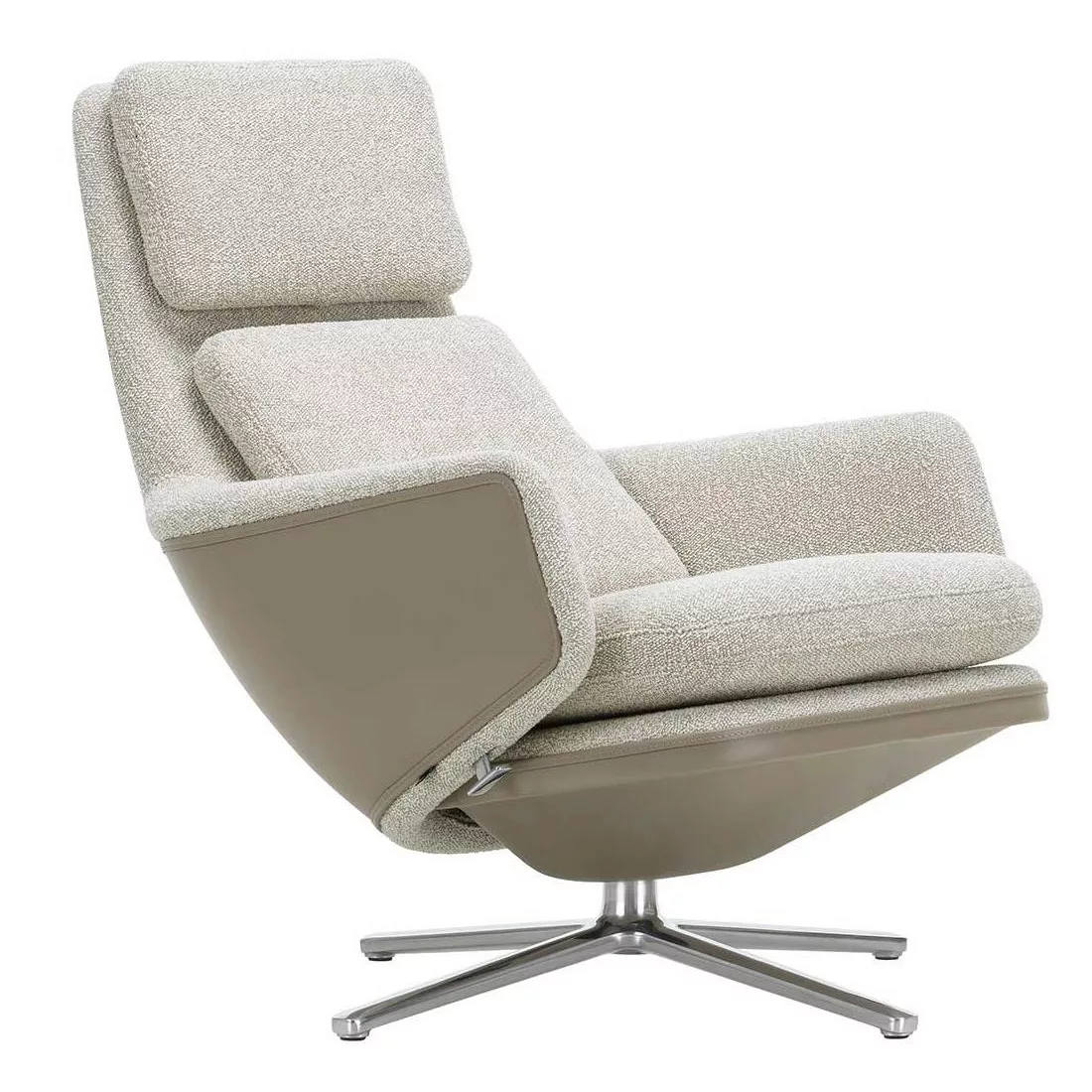 Vitra - Grand Relax Sessel Stoff - elfenbein perle/Sitzfläche Stoff Nubia 0 günstig online kaufen