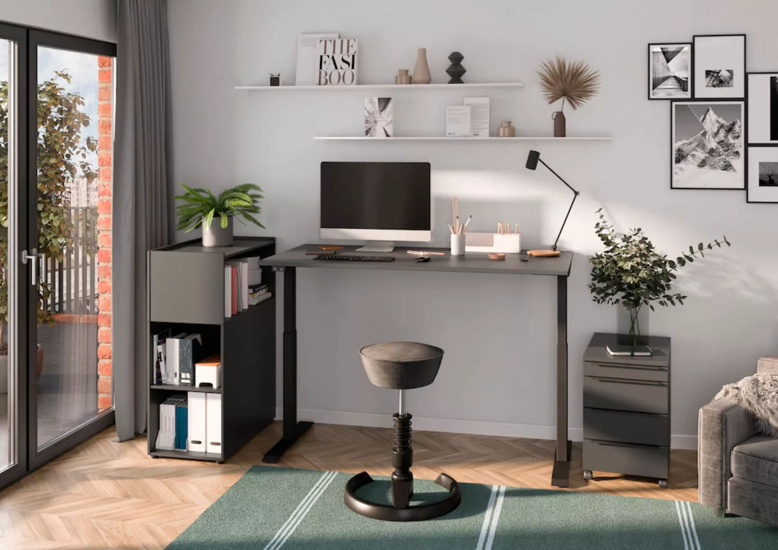 GERMANIA Büromöbel-Set »Mailand«, (4 tlg.), inkl. Schreibtisch, Rollcontain günstig online kaufen