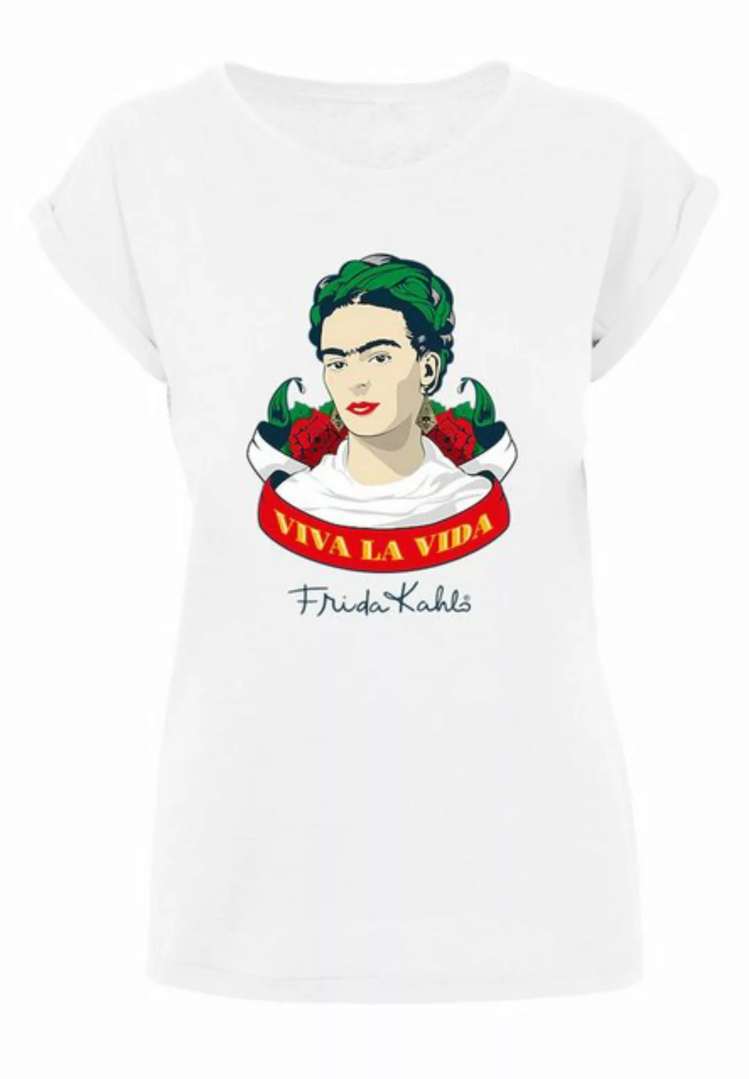 Merchcode T-Shirt Merchcode Damen Ladies Frida Kahlo Viva la vida T-Shirt ( günstig online kaufen