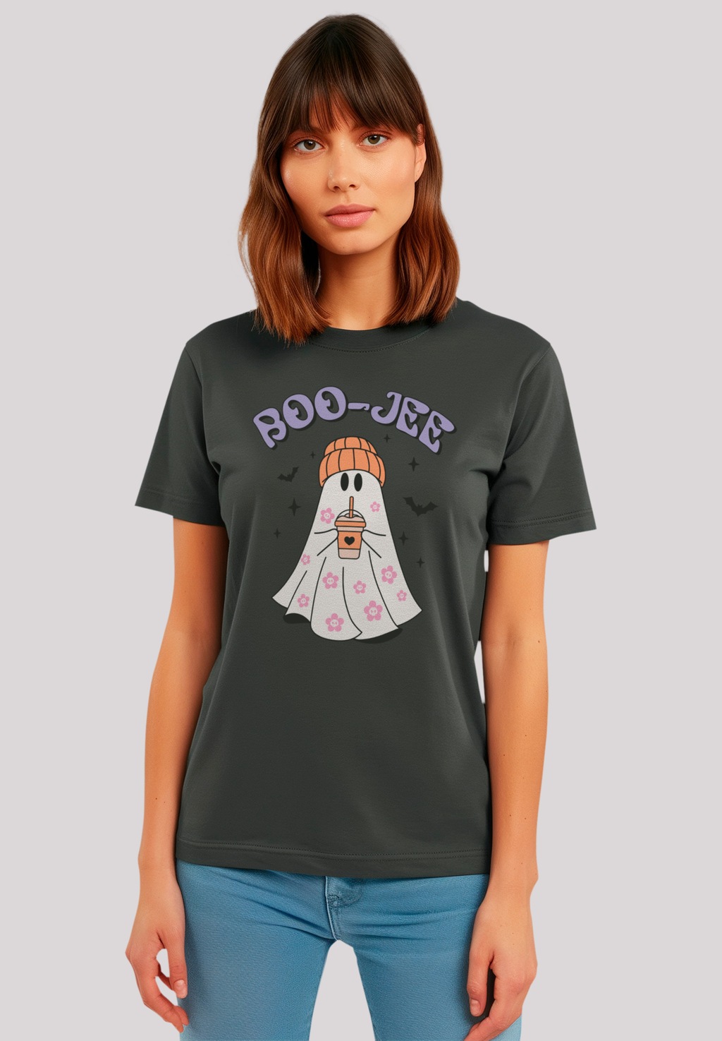 F4NT4STIC T-Shirt "Retro Halloween Boo Jee Coffee", Premium Qualität, Hallo günstig online kaufen