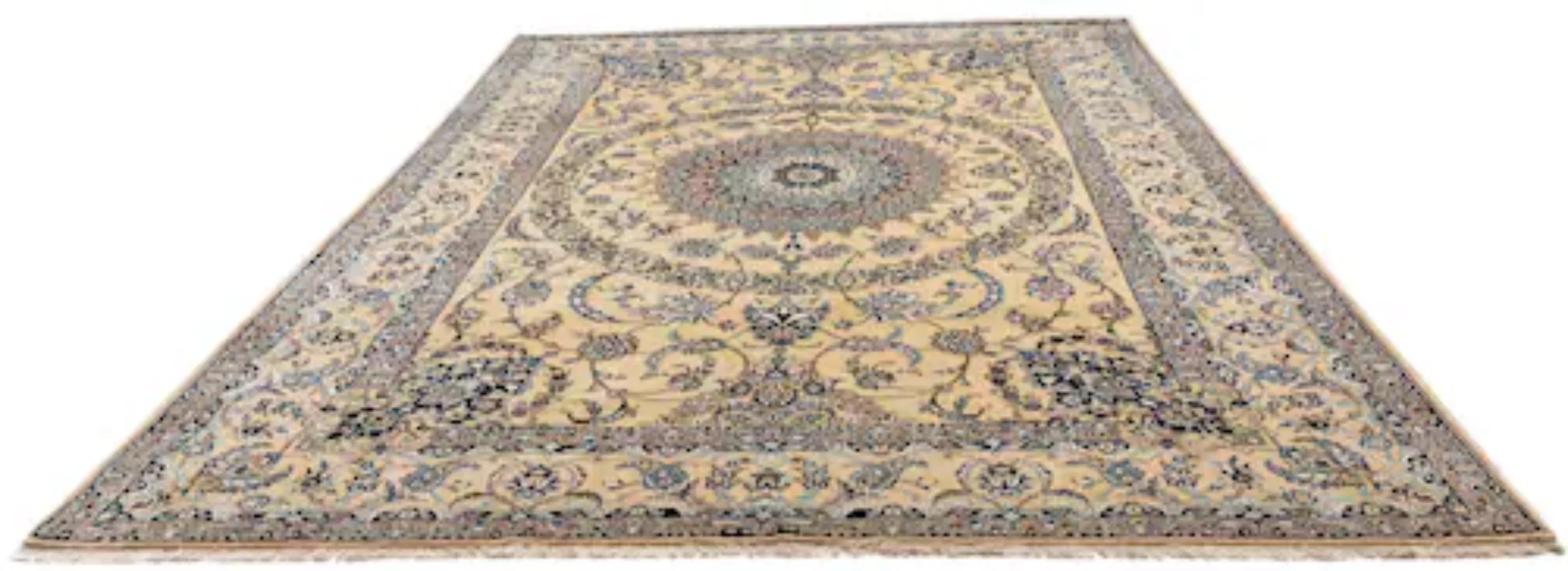 morgenland Wollteppich »Nain Medaillon Beige 340 x 246 cm«, rechteckig günstig online kaufen