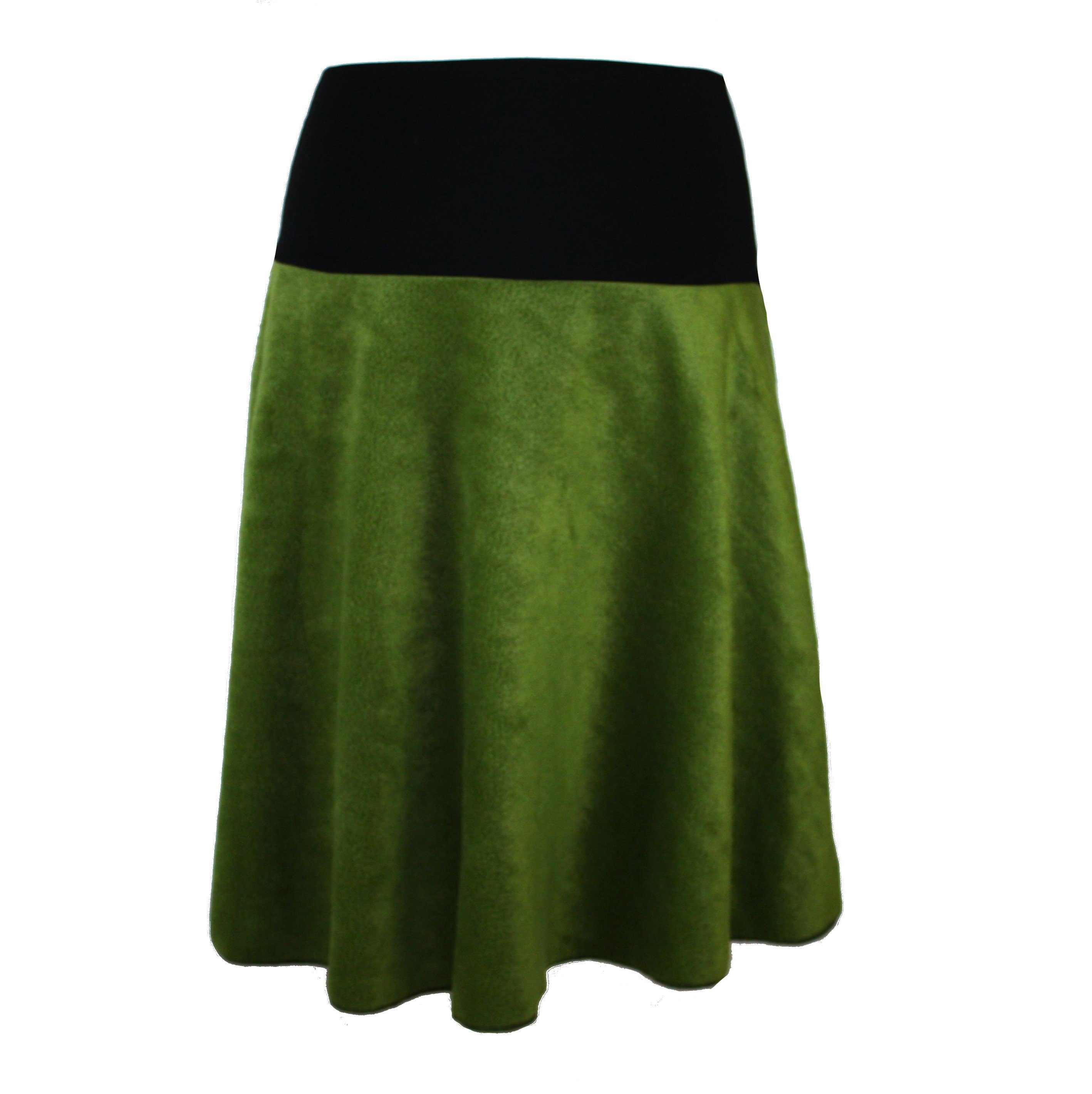 dunkle design A-Linien-Rock Fleece 57cm elastischer günstig online kaufen