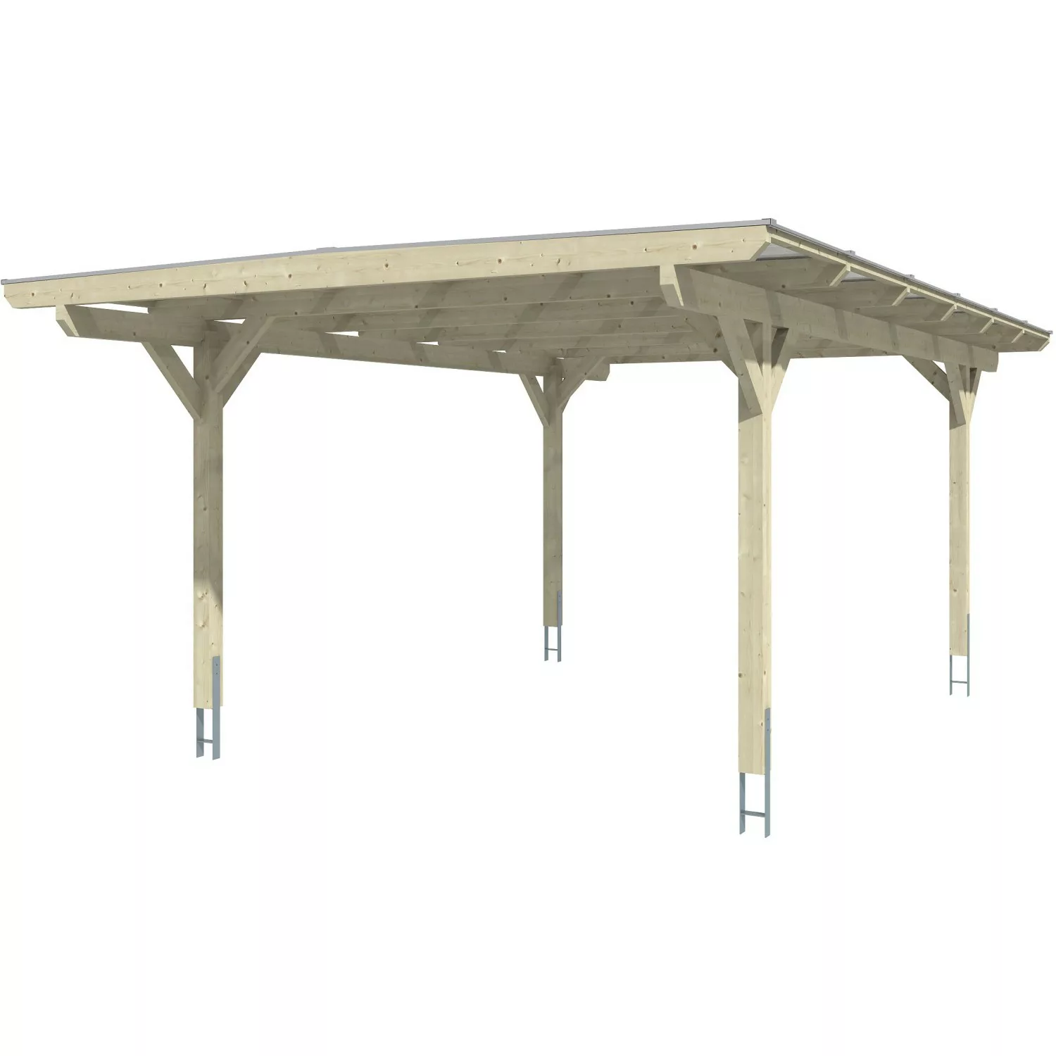 Skan Holz Carport Odenwald Eiche hell 428 x 648 cm günstig online kaufen