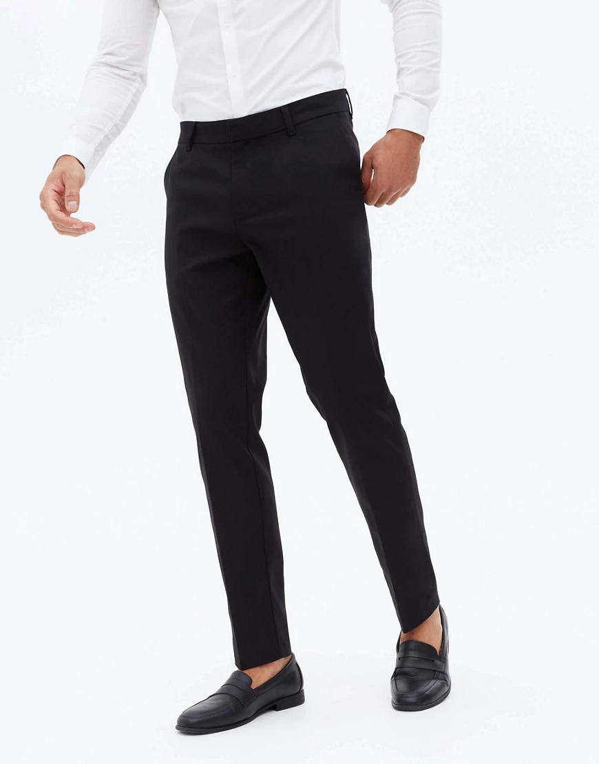 New Look – Elegante, schmale Hose in Schwarz günstig online kaufen